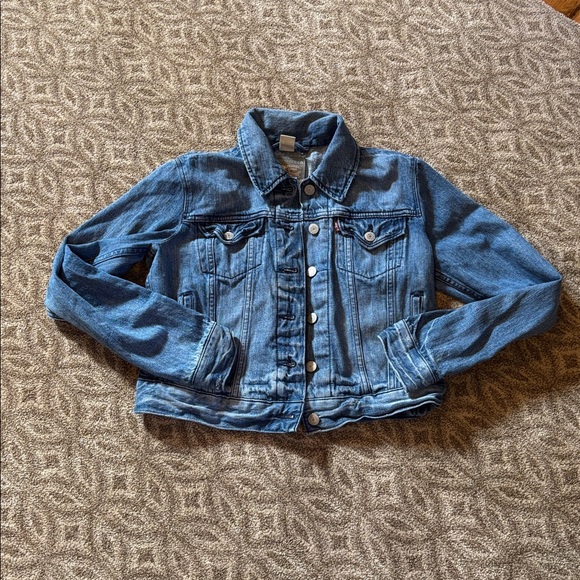 Levi's Classic Blue Denim Jacket with painted eye - Picture 3 of 6